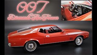 1971 Ford Mustang Mach 1 125 Scale Model Kit Build Review James Bond 007 Diamonds Are Forever AMT [upl. by Artemahs]