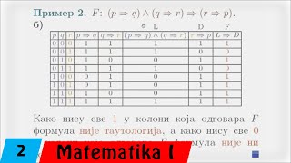 Matematika  Prvi razred  2 Iskazni račun i tautologije rešeni primeri [upl. by Nirrep]