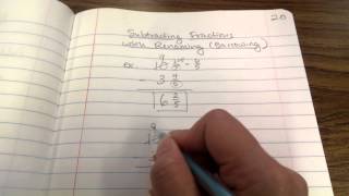 Subtracting Fractions with Renaming [upl. by Bevis948]