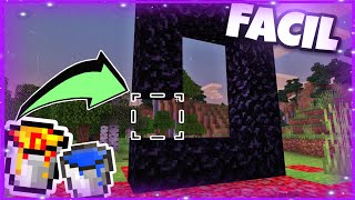 ✅COMO HACER UN PORTAL AL NETHER CON LAVA Y AGUA MINECRAFTSIN OBSIDIANA [upl. by Ayet149]