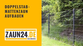 Doppelstabmattenzaun aufbauen  Montagevideo  ZAUN24 [upl. by Hillhouse]