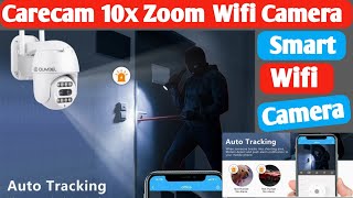 Carecam wifi PTZ camera with 10X Zoom full setup Unboxing and Review [upl. by Nevaed]