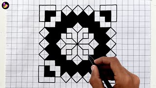 How to Draw Easy Pattern on Graph Paper Step by Step [upl. by Justinian]