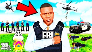 Franklin JOIN The FBI In GTA 5  SHINCHAN and CHOP [upl. by Draned]