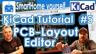 KiCad Tutorial für Anfänger 5  Der PCBLayoutEditor quotPcbnewquot und Netzlisten [upl. by Kirad]