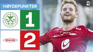 HamKam 1  2 Brann  Høydepunkter [upl. by Ledua]