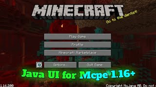 Java UI For Minecraft pe 116 [upl. by Nilved]