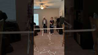 Double Hanger Challenge trending viral coat challenge viralvideo funny couples funny [upl. by Amol584]