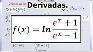 Derivadas Logarítmicas y Exponencial [upl. by Ahcurb90]