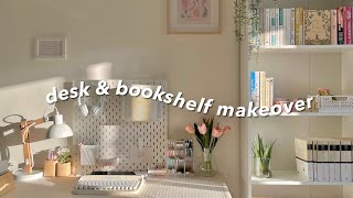 desk amp bookshelf makeover 2022 🌷  cozy and warm setup ft grovemade [upl. by Herby]