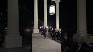 President Donald Trump First Lady Melania and Barron Trump enter the White House barrontrump [upl. by Eanal795]