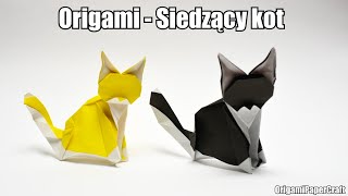 Origami  Siedzący kot [upl. by Aubine]