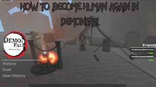 How to Become Human Again In Demonfall  Demonfall Roblox [upl. by Kall]