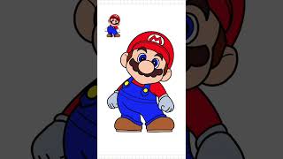 How to draw Mario from Super Mario [upl. by Ahsikin829]