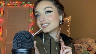 ASMR  Lipgloss ApplicationPumping with Mouth Sounds amp Kisses [upl. by Lejeune854]