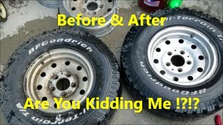 Cleaning Nasty Aluminum Wheels with Household Products  WOW [upl. by Teresita202]