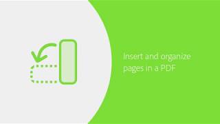 Add and organize pages in a PDF  Adobe Acrobat [upl. by Marcia]