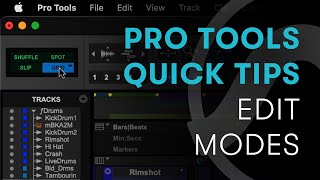 Pro Tools Quick Tips Edit Modes [upl. by Attenohs263]