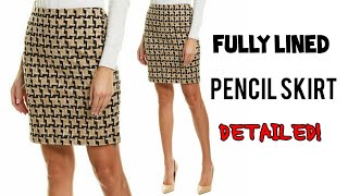 How to sew a Fully Lined Pencil Skirt [upl. by Sihonn868]