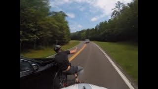 Helmet Cam Video of Cycling Accident Goes Viral [upl. by Nivled532]