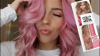 LOreal Colorista Review And Demo  I Dyed My Hair Pink [upl. by Santa]