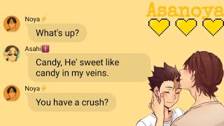 Haikyuu text Lyric confessions part 3 Asanoya [upl. by Arait224]