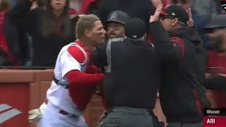 yadier molina wants to fight with the manager the Dbacks [upl. by Ettennig]