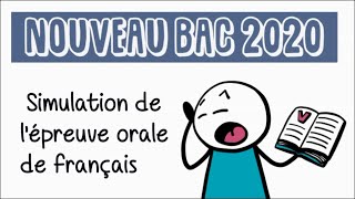 Simulation de lépreuve orale de français du baccalauréat EAF [upl. by Ahsinor]