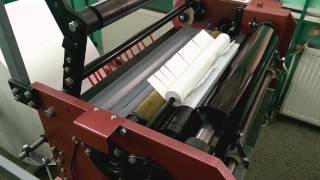 Masina za termo rolne fiskalne trake ading rolne  Machine for ading rolls  JUGONATRON [upl. by Yarased]