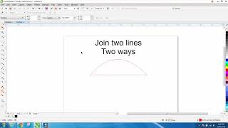 Corel draw Tips amp Tricks Join two lines Two ways [upl. by Nnylav198]