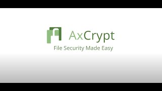 AxCrypt  File Security Made Easy [upl. by Targett]