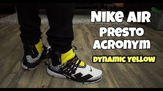 Nike Presto Acronym  Dynamic Yellow On Foot [upl. by Mages946]