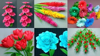 6 Easy Best Paper Flowers  Most Beautiful Paper Flower  DIY Handmade Craft [upl. by Loggins808]