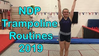 NDP Trampoline Routines 2019  KTGymnasticsFan [upl. by Otrebmal]