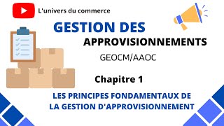 Approvisionnement chapitre 1 Les principes fondamentaux de la gestion de stock [upl. by Llemij380]