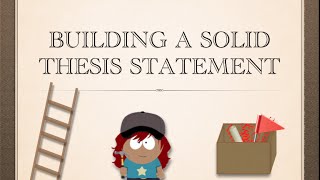 How to Build a Thesis Statement [upl. by Terhune]