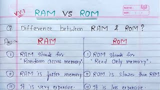 Difference between RAM and ROM  RAM vs ROM [upl. by Erickson61]