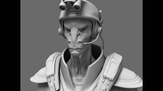 Alien soldier torso 3d model turnaround  Blender 248a [upl. by Hamforrd792]