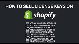 How to setup and sell license keys on Shopify  BIG Digital Download product [upl. by Fiona]