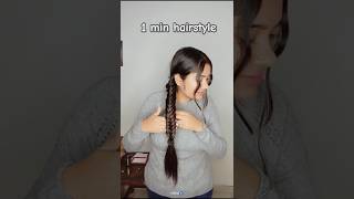 Easy 1 min hairstyle🩶✨🌷Mishukaur punjabivlogs hairstyle minivlog shortfeed [upl. by Enybor]