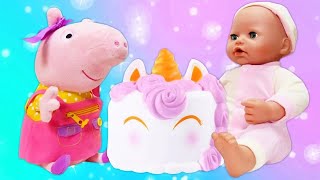 Puppenmama Videos für Kinder Torte für Baby Born Annabelle [upl. by Jule]