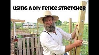 HOW TO PULL FENCE WITH A DIY FENCE PULLER [upl. by Nrobyalc315]