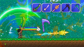 Terraria But EVERY Melee Weapon Attacks At The Same Time [upl. by Tuddor]