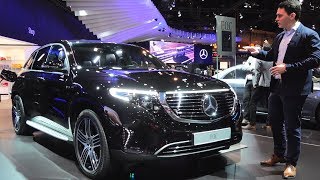 2019 Mercedes EQC 400 REVIEW First  ALL Electric SUV Interior Exterior [upl. by Dnarud]