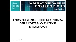 Webinar La detrazione IVA nelle operazioni MLBO [upl. by Idur]