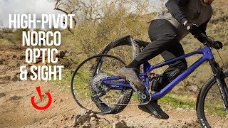 TWO NEW HighPivot Trail Bikes from Norco  Vital Rides the 2024 Optic and Sight [upl. by Loleta623]