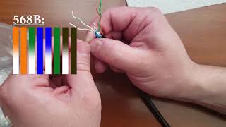 How to cut make and crimp a Cat6 Ethernet Network Cable Simple and Easy Way [upl. by Burnaby]