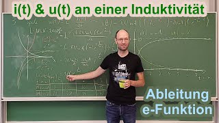 Lösung von Aufgabe 3 zu Strom amp Spannung an einer Induktivität und Ableitung der Exponentialfunktion [upl. by Feerahs]