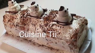 Bûche tiramisu mousse mascarpone café ☕ [upl. by Atipul]