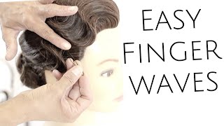 Vintage Finger Wave Tutorial  Learn how to style classic 1920s flapper style vintage waves [upl. by Anihtyc683]